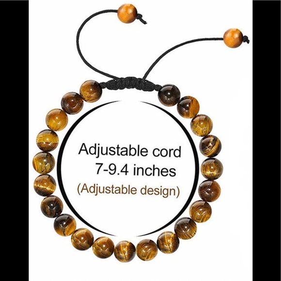 (BRAND NEW) MENS TIGERS EYE BRACELET. - Picture 3 of 3